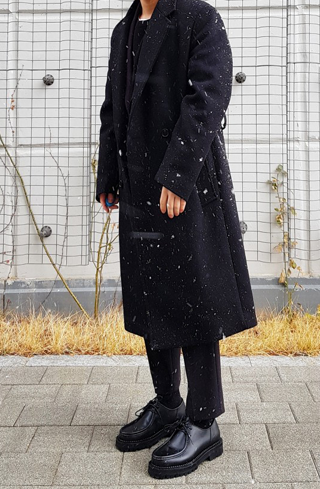BLACK OVER SOLE TIROLEAN SHOES(BLACK)
