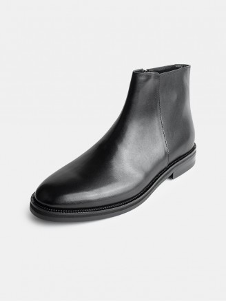 60034 BK HALF ZIP UP BOOTS